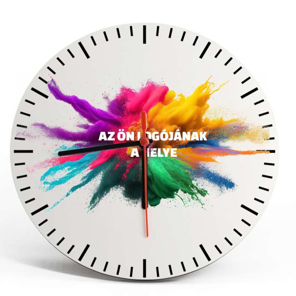 Prémium logózott, fényképes Falióra egyedi grafikával 30 cm
