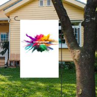   Prémium logózott, fényképes Kerti zászló egyedi grafikával 90x42 cm