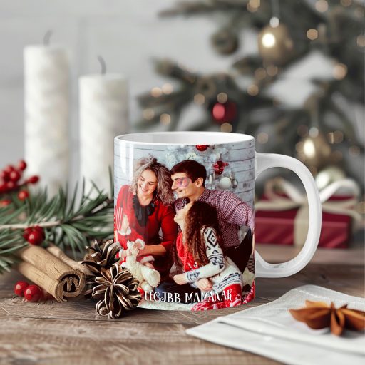 Egyedi fényképes kerámia bögre, egyedi grafikával 330 ml, + egyedi szöveggel