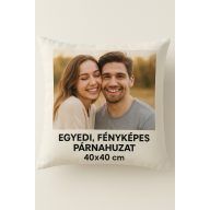 Prémium, egyedi fényképes Párnahuzat 40x40 cm