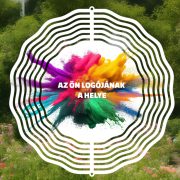   Prémium logózott, fényképes szélfogó, egyedi grafikával 20,5 cm