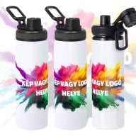   Prémium logózott / fényképes Kulacs fém, egyedi grafikával 850 ml