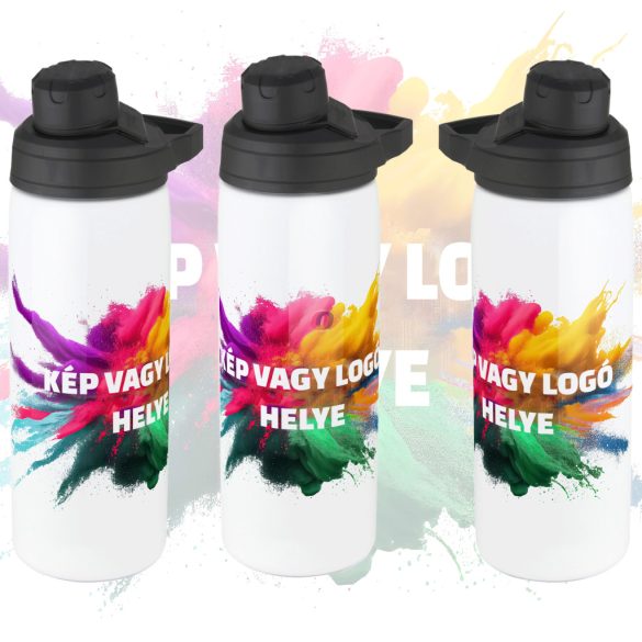 Prémium logózott / fényképes Kulacs fém, egyedi grafikával 750 ml
