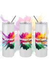 Prémium logózott / fényképes utazó termész pohár fém, egyedi grafikával 600ml