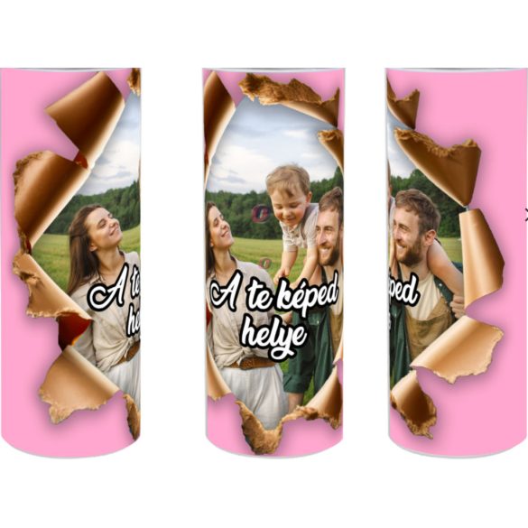 Személyre szabható fém sportkulacs egyedi képpel 850 ml Fehér