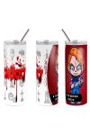 CHUCKY fém duplafalú pohár egyedi névvel 600 ml tumbler