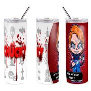 CHUCKY fém duplafalú pohár egyedi névvel 600 ml tumbler