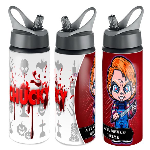 CHUCKY fém sportkulacs egyedi névvel 750 ml