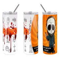   HALLOWEEN fém duplafalú pohár egyedi névvel 600 ml tumbler
