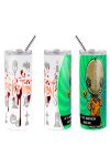 TRICK R TREAT fém duplafalú pohár egyedi névvel 600 ml tumbler