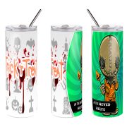   TRICK R TREAT fém duplafalú pohár egyedi névvel 600 ml tumbler