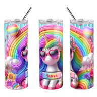 3D unikornisos fém duplafalú pohár egyedi névvel 600 ml tumbler   3D unikornisos fém duplafalú pohár egyedi névvel 600 ml tumbler