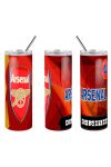 ARSENAL fém duplafalú pohár egyedi névvel 600 ml tumbler