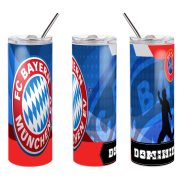   BAYERN MÜNCHEN fém tumbler egyedi névvel 750 ml fém duplafalú pohár egyedi névvel 600 ml tumbler