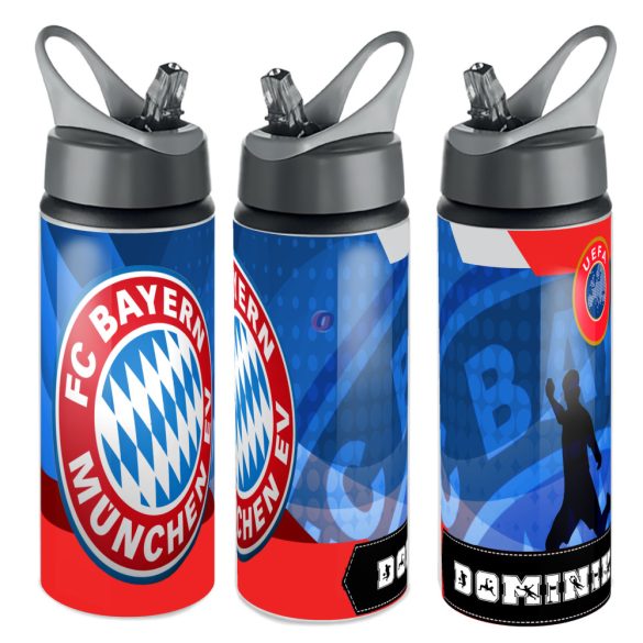 BAYERN MÜNCHEN fém sportkulacs egyedi névvel 750 ml