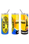 BORUSSIA DORTMUND fém duplafalú pohár egyedi névvel 600 ml tumbler