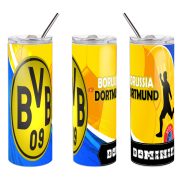   BORUSSIA DORTMUND fém duplafalú pohár egyedi névvel 600 ml tumbler