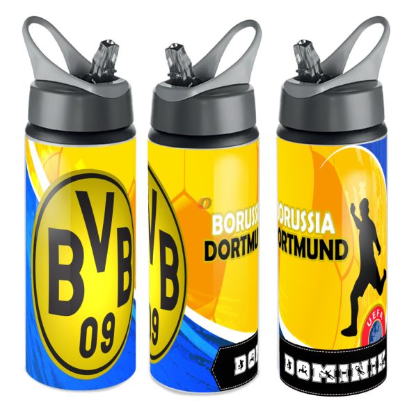 BORUSSIA DORTMUND fém sportkulacs egyedi névvel 750 ml