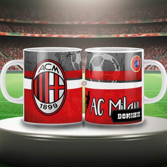 AC MILAN keramia bögre egyedi névvel 300 ml