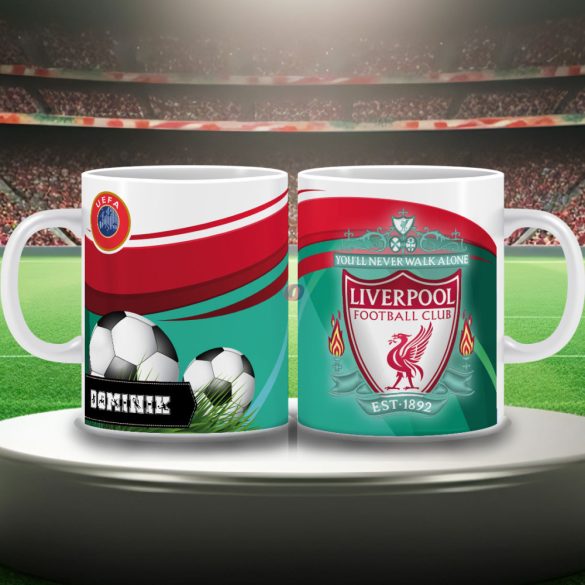 LIVERPOOL keramia bögre egyedi névvel 300 ml