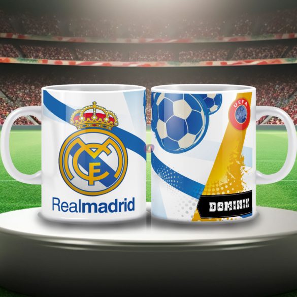 REAL MADRID keramia bögre egyedi névvel 300 ml