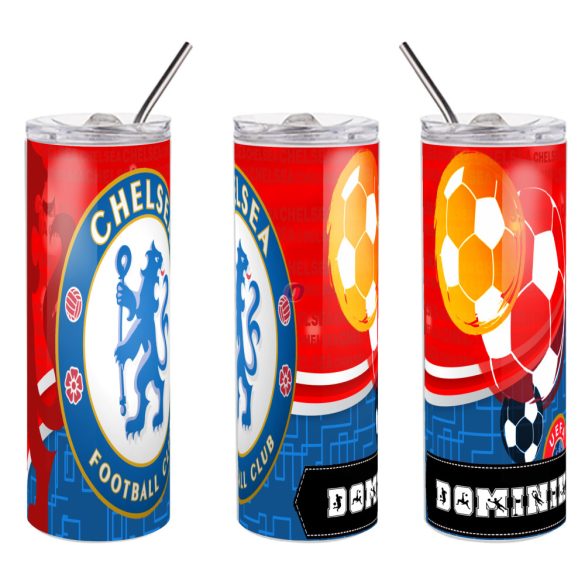 CHELSEA fém duplafalú pohár egyedi névvel 600 ml tumbler