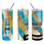   MANCHESTER CITY fém duplafalú pohár egyedi névvel 600 ml tumbler