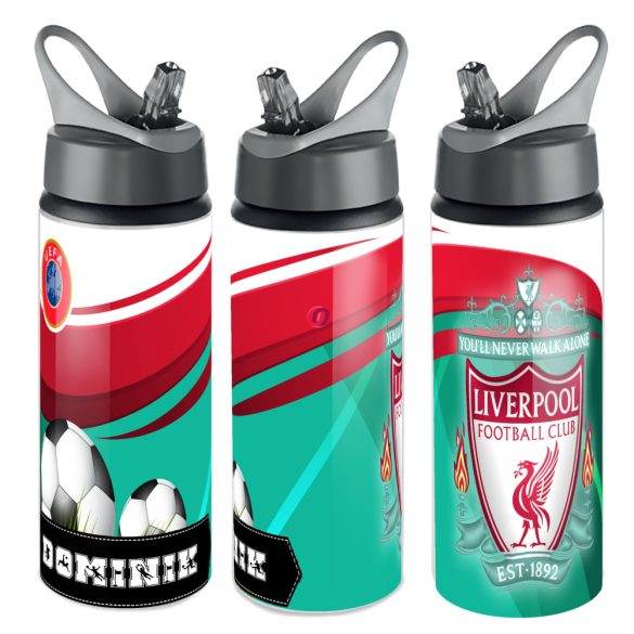 LIVERPOOL fém sportkulacs egyedi névvel 750 ml