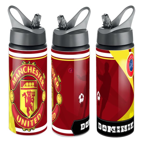 MANCHESTER UNITED fém sportkulacs egyedi névvel 750 ml