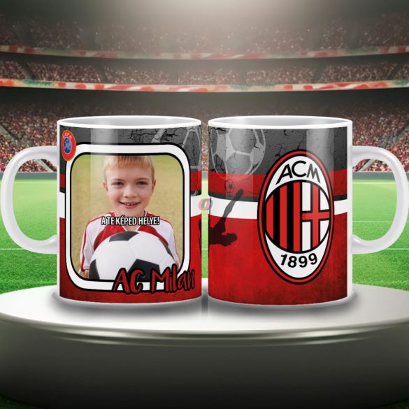 AC MILAN keramia bögre egyedi fényképpel 300 ml