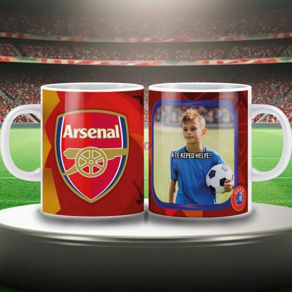 ARSENAL keramia bögre egyedi fényképpel 300 ml