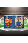 FC BARCELONA keramia bögre egyedi fényképpel 300 ml