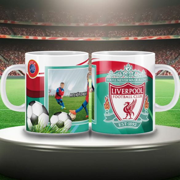 LIVERPOOL keramia bögre egyedi fényképpel 300 ml