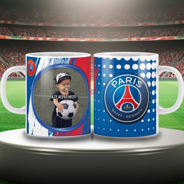 PARIS SAINT GERMAIN keramia bögre egyedi fényképpel 300 ml