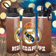   Prémium REAL MADRID fém sportkulacs egyedi névvel 850 ml "Leather"