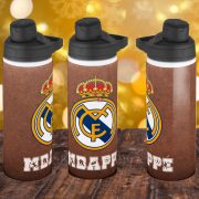   Exkluzív REAL MADRID fém kulacs egyedi névvel 750 ml "Leather"