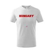 Gyerek szurkolói póló a te neveddel, fehér - Hungary