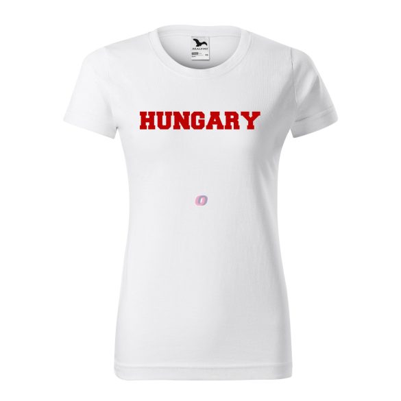 Női szurkolói póló a te neveddel, fehér - Hungary XL