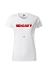 Női szurkolói póló a te neveddel, fehér - Hungary