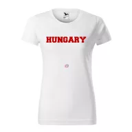 Női szurkolói póló a te neveddel, fehér - Hungary