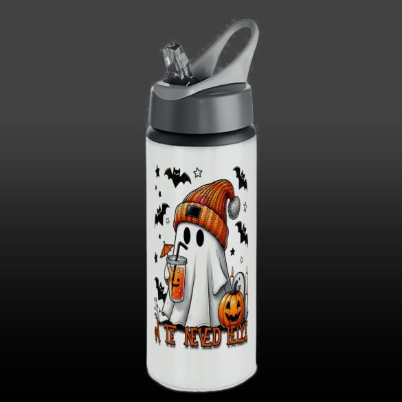 Személyre szabható Halloweeni fém sportkulacs, cuki szellemes 750ml