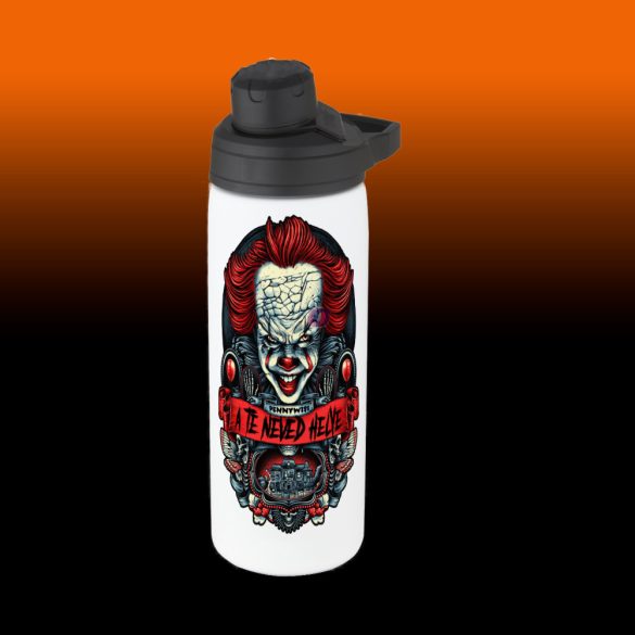 Személyre szabható Halloweeni fém kulacs, Pennywise 750ml