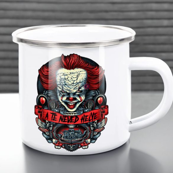 Személyre szabható Halloweeni FÉM bögre, Pennywise 360ml