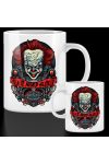 Személyre szabható Halloweeni bögre, Pennywise 300ml fehér