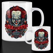   Személyre szabható Halloweeni bögre, Pennywise 300ml fehér