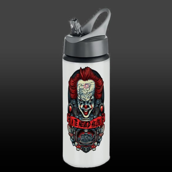 Személyre szabható Halloweeni fém sportkulacs, Pennywise 750ml