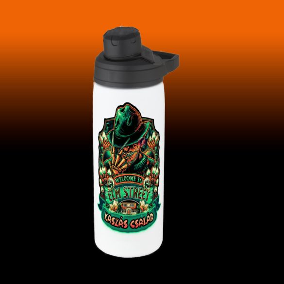 Személyre szabható Halloweeni fém kulacs, Freddy Krueger 750ml