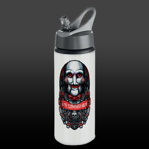 Személyre szabható Halloweeni fém sportkulacs, JIGSAW 750ml