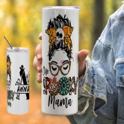   Halloweeni fém Thermo Pohár, Spooky Mama 600ml személyre szabható
