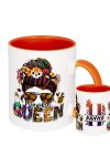 Személyre szabható Halloweeni bögre, Pumpkin Queen 300ml Narancssárga